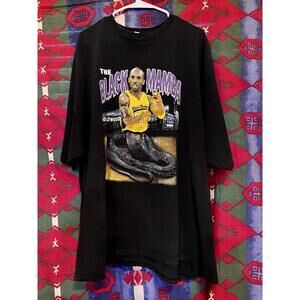Kobe Bryant Black Mamba Nba T Shirt Men 3Xl Los Angeles Lakers Black